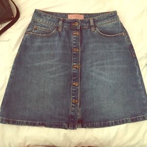 NWOT ZARA denim button down skirt
