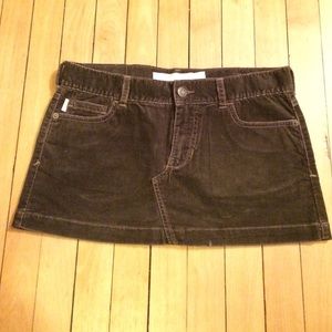 Hollister Dark Brown Corduroy Skirt