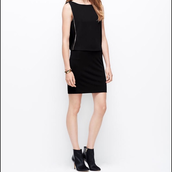 Ann Taylor Side Zip Crepe Jersey Dress