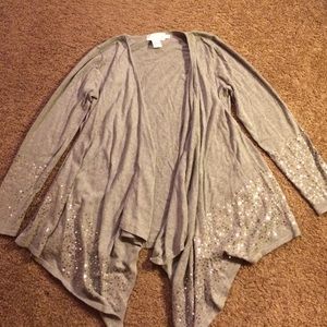 Gray sparkle cardigan