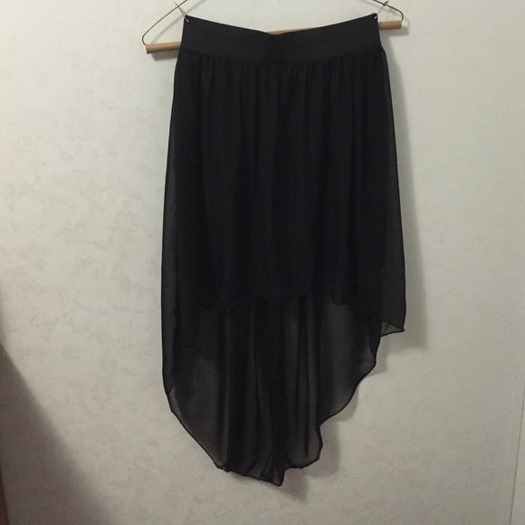 Black High-Low Skirt