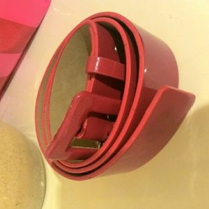 Red Patent Belt 2"