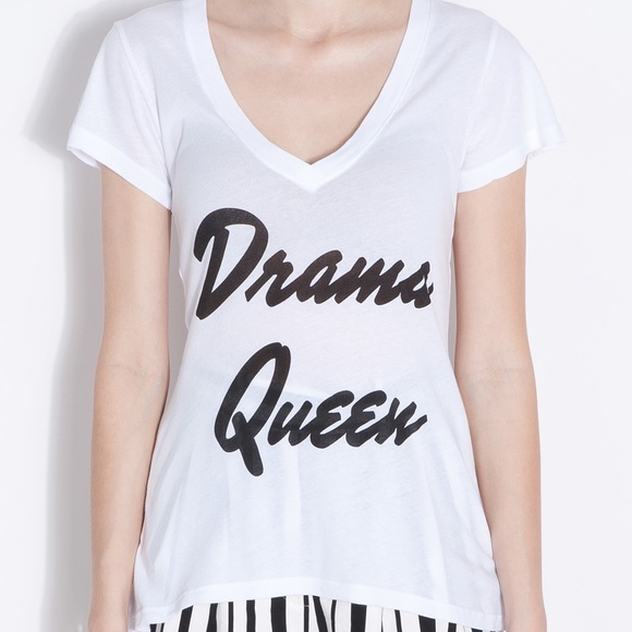 Wildfox Tops - Like New! Wildfox "Drama Queen" V Neck T-Shirt
