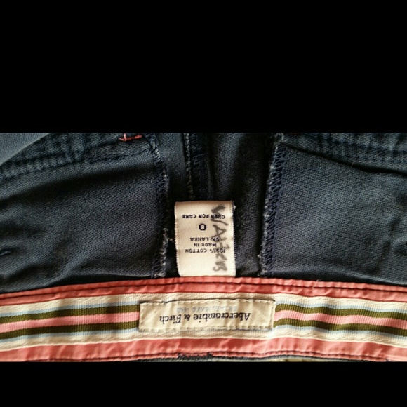 Abercrombie & Fitch navy blue shorts - Picture 2 of 3