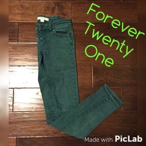 Forever twenty one green colored pants