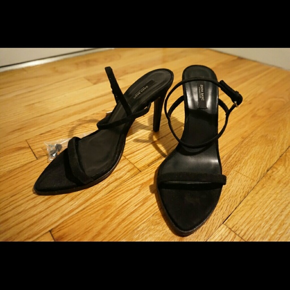 Zara Basic Suede Strap Sandals