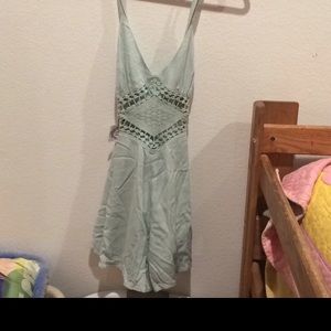 Blue dress, good material ,