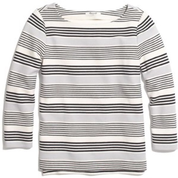 Madewell Tops - EUC Madewell Gallerist ponte top in stripe, sz S