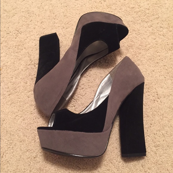 Black and Gray Heels