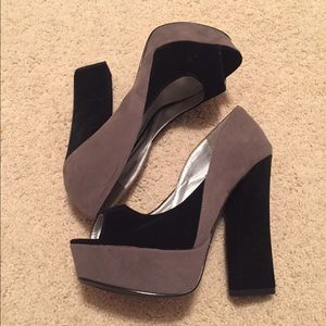 Black and Gray Heels