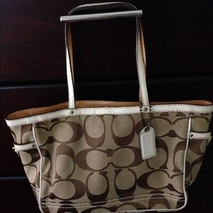 Authentic Coach Snake Trim Handbag