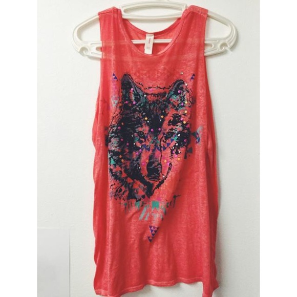 No Boundaries Peach Orange Sleeveless Top