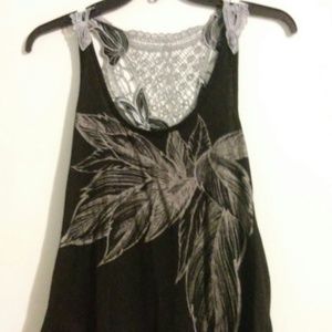 Fun and flirty black tank top