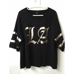Forever 21 Black/Gold LA Sweater