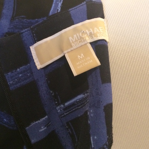 MICHAEL Michael Kors Blue/ Black Checked Dress - Picture 3 of 4