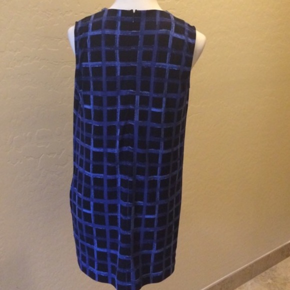 MICHAEL Michael Kors Blue/ Black Checked Dress - Picture 4 of 4