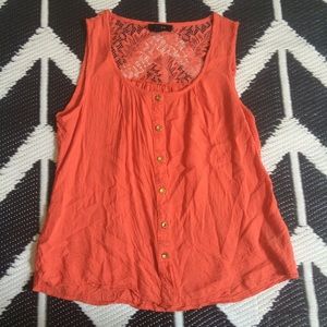 coral colored tank top