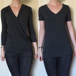 TWO small Old Navy tops in grey