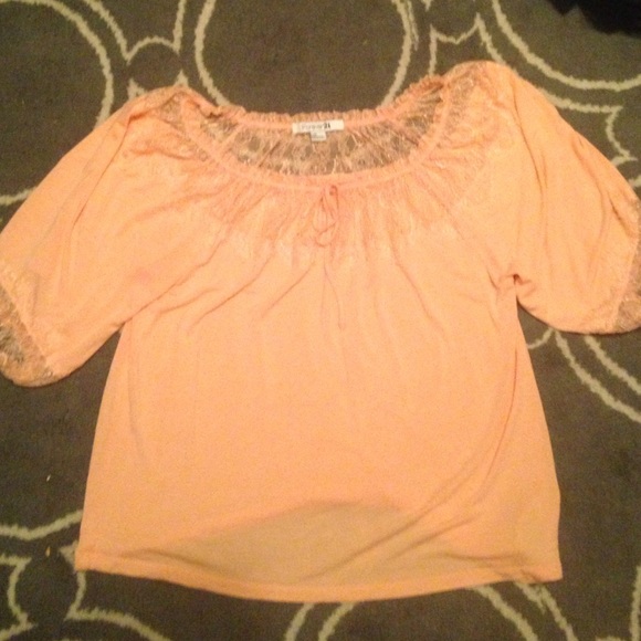 Peach "peasant" shirt