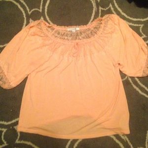 Peach "peasant" shirt