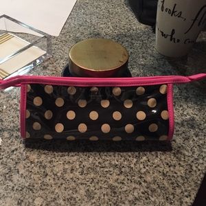 Kate spade polka dot cosmetic or pencil bag