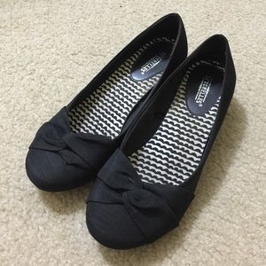 Black wedge ballet shoes 7.5W