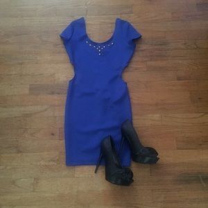 Navy blue bodycon dress