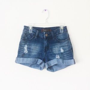 BDG High Waisted Distressed Shorts