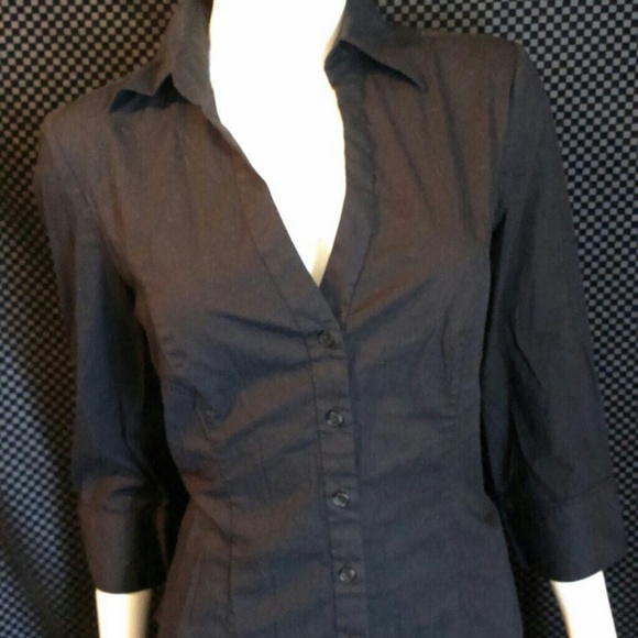 White House Black Market Tops - White House Black Market black button up SZ 10