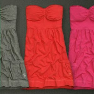 Abercrombie & Fitch strapless sundress orange