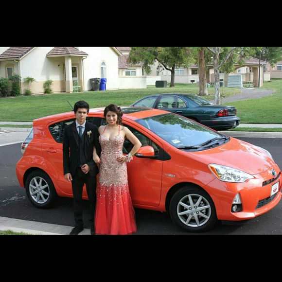 Terani Couture Dresses & Skirts - TERANI GOWN Hand sewn jeweled coral prom dress
