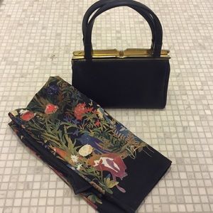BUNDLE Cat-print and Vintage Handbag