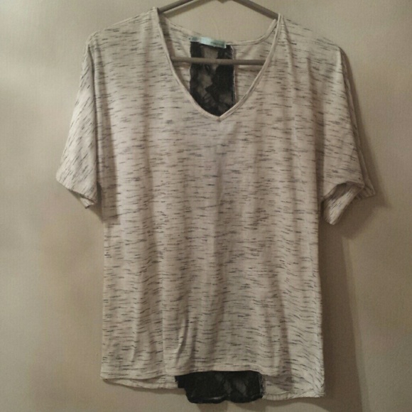 ❌Sold❌ cream and black lace top