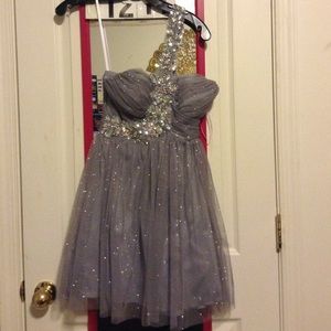 Silver homecoming dress from DEB
