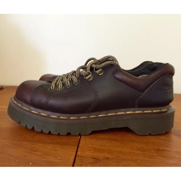 Vintage 6 Doc Martens Lace Up Brown Leather  Shoes