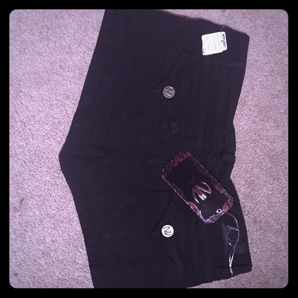 black shorts