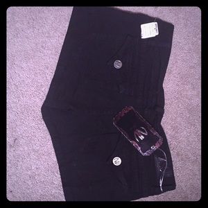 black shorts