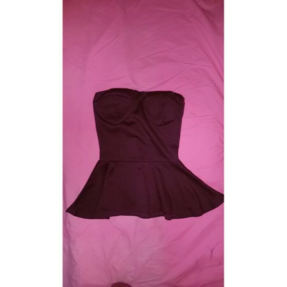 Red strapless top - Picture 1 of 2