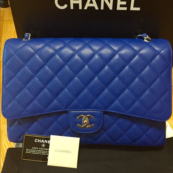 Chanel maxi bleu single flap - Picture 1 of 2