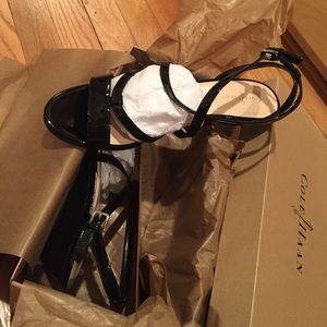 ✳️🆕Low Wedge Cole Haan Sandals Black Pat 9 NWT