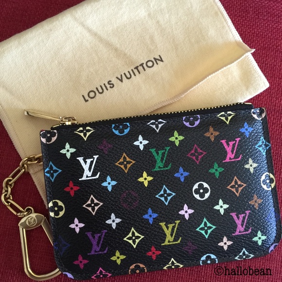 SOLD~~Auth Louis Vuitton Noir Multicolor Key Cles - Picture 2 of 4