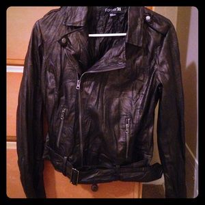 Dark Brown Leather Jacket.