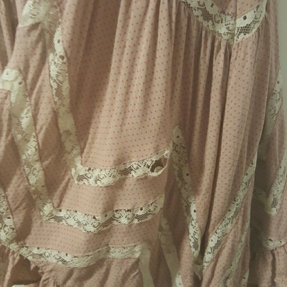 ♡Free People Trapeze Voile and Lace Slip/Dress♡ - Picture 3 of 5