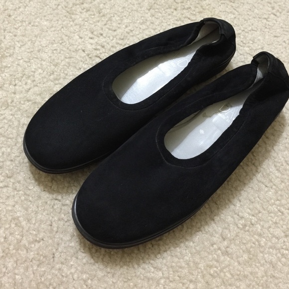 Black suede flats 8 or 8.5