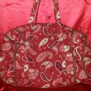 **Authentic** Vera Bradley Mesa Red Duffle Bag