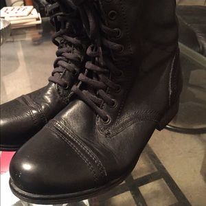 Steve Madden Combat Boots Black-NEW