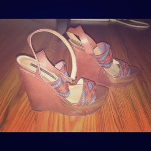 Steven by Steve Madden Aztec print wedges