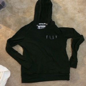 VS pink distressed black hoodie