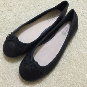 Top shop black ballet flats 8.5