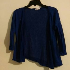 Blue cardigan!